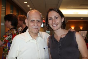 <p>CGSW Founder, Dr. Eugene Gangarosa, and former Rollins MPH student, Kate Robb, at an Emory WASH event.</p>
